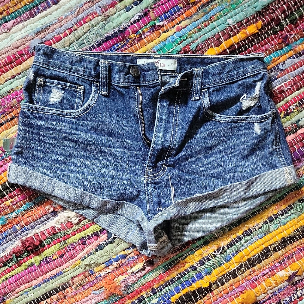 Hollister Distressed Mini Shorts